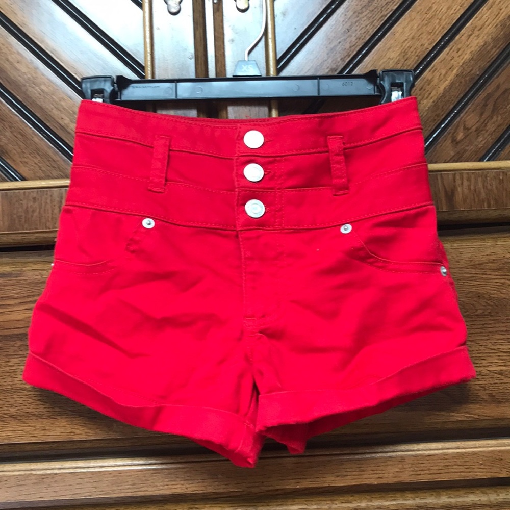 bombshell red super soft shorts